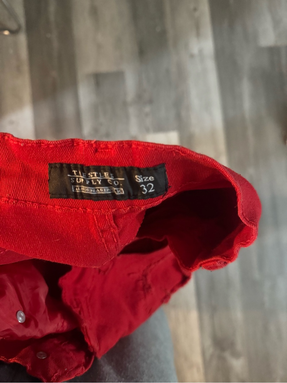 Red Distressed Skinny Jeans - Picture 3 of 3